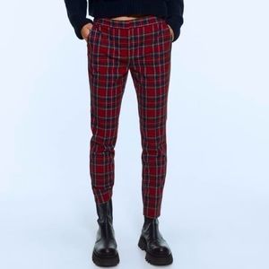 ZARA plaid cigarette skinny pant